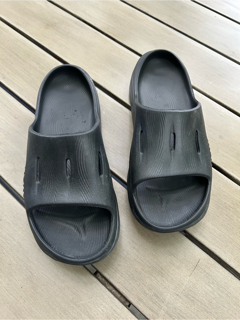 Hoka Black Slip-On Slide Sandals